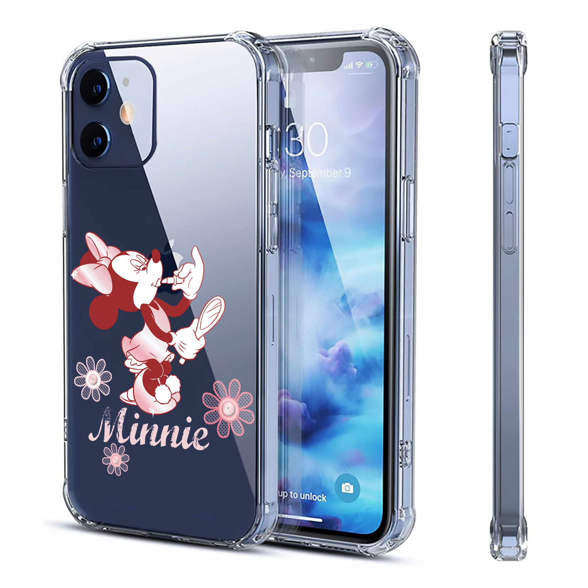 （画像用） ミッキーマウス Mickey Mouse 【iPhone 12シリーズ対応】透明スマホケース（クリアソフトケース）